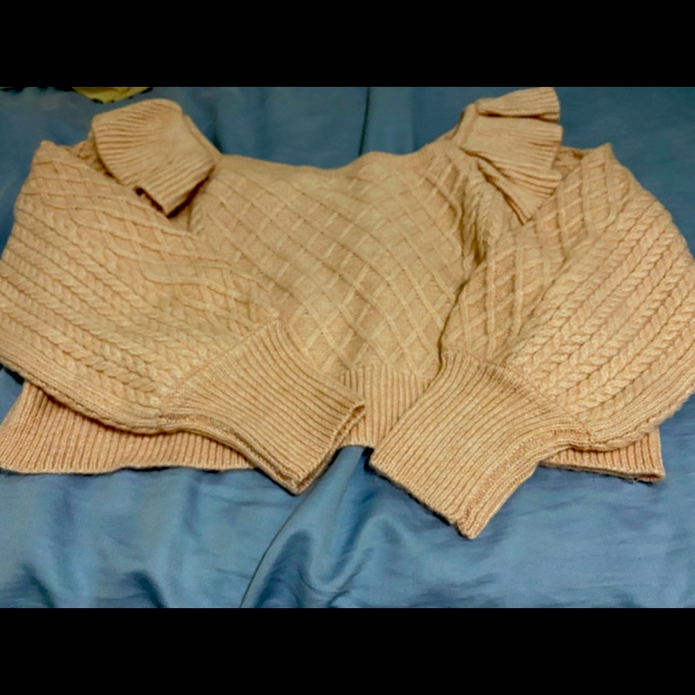 Eloquii Crop Ruffled 18/20W Sweater